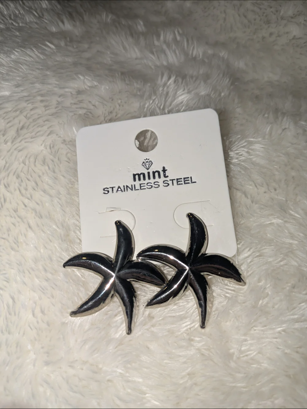 Mint Stainless Steel Black Starfish Cuff Links - Men's Accessories